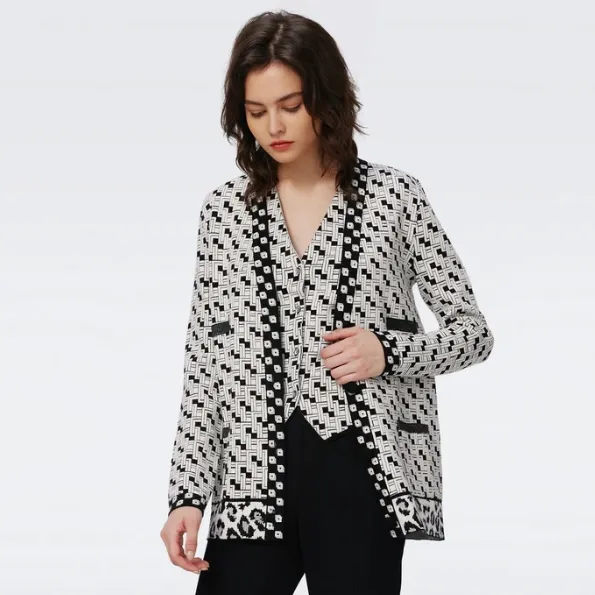 DVF Korbin 针织提花开衫