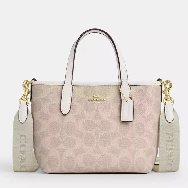 Coach 蔻驰 city 迷你托特包 奶茶色