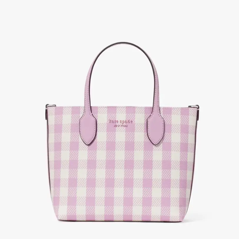 Kate Spade 粉色格纹托特包