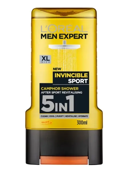 欧莱雅男士专家 Invincible 运动护理五合一沐浴露 300ml