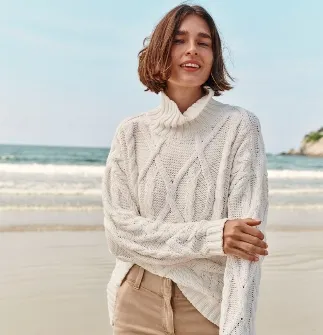 vineyard vines Oversized Fisherman Mockneck 毛衣