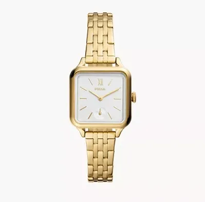 Fossil Colleen 三指针金色不锈钢手表