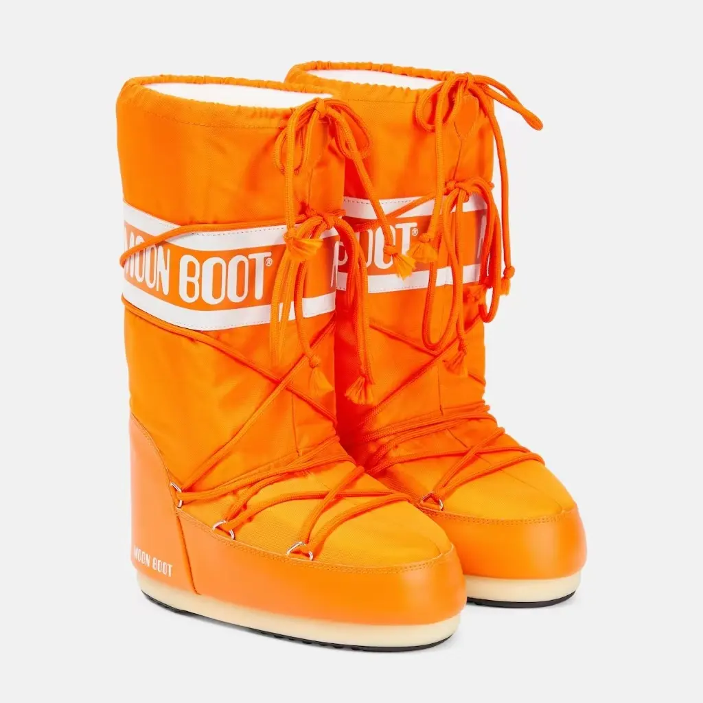 MOON BOOT Nylon 橘色雪地靴