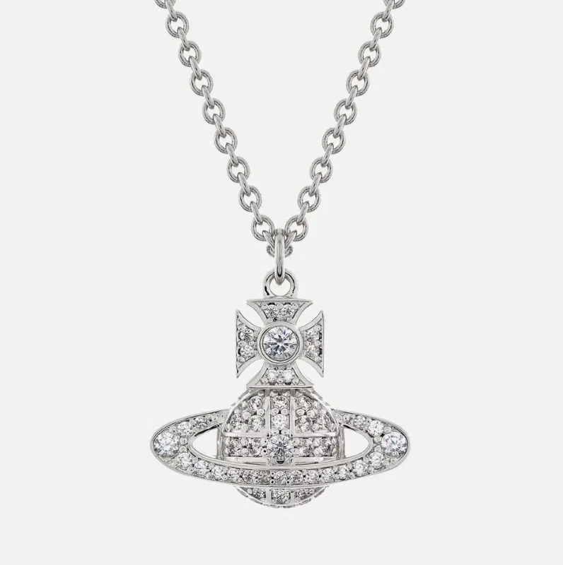 VIVIENNE WESTWOOD 西太后 Carmela Bas Relief 银色土星项链
