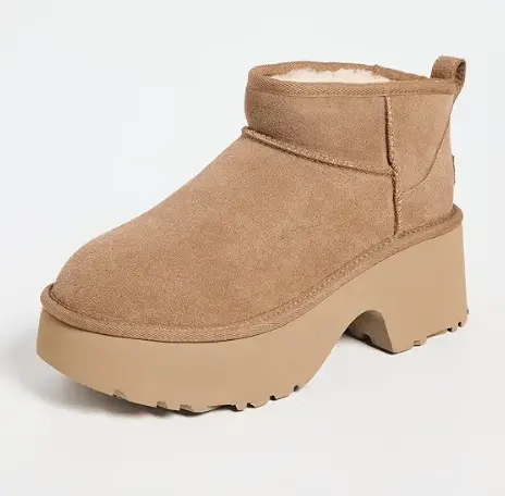 UGG 驼色厚底雪地靴