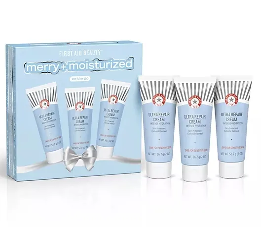 First Aid Beauty 节日版 2 盎司超级修复霜三件套