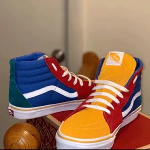 限Big 4码！Vans SK8-Hi高帮拼色大童款帆布鞋