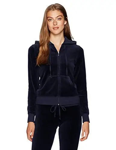Juicy Couture 橘滋天鹅绒连帽夹克