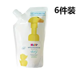 Hipp喜宝 小黄鸭免敏无泪泡沫洗手液补充剂替换装 250ml*6袋