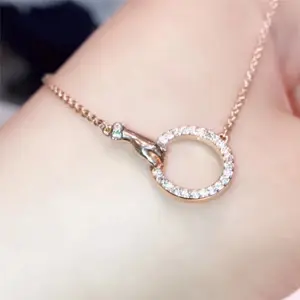 Swarovski施华洛世奇 执子之手圆环项链5489573