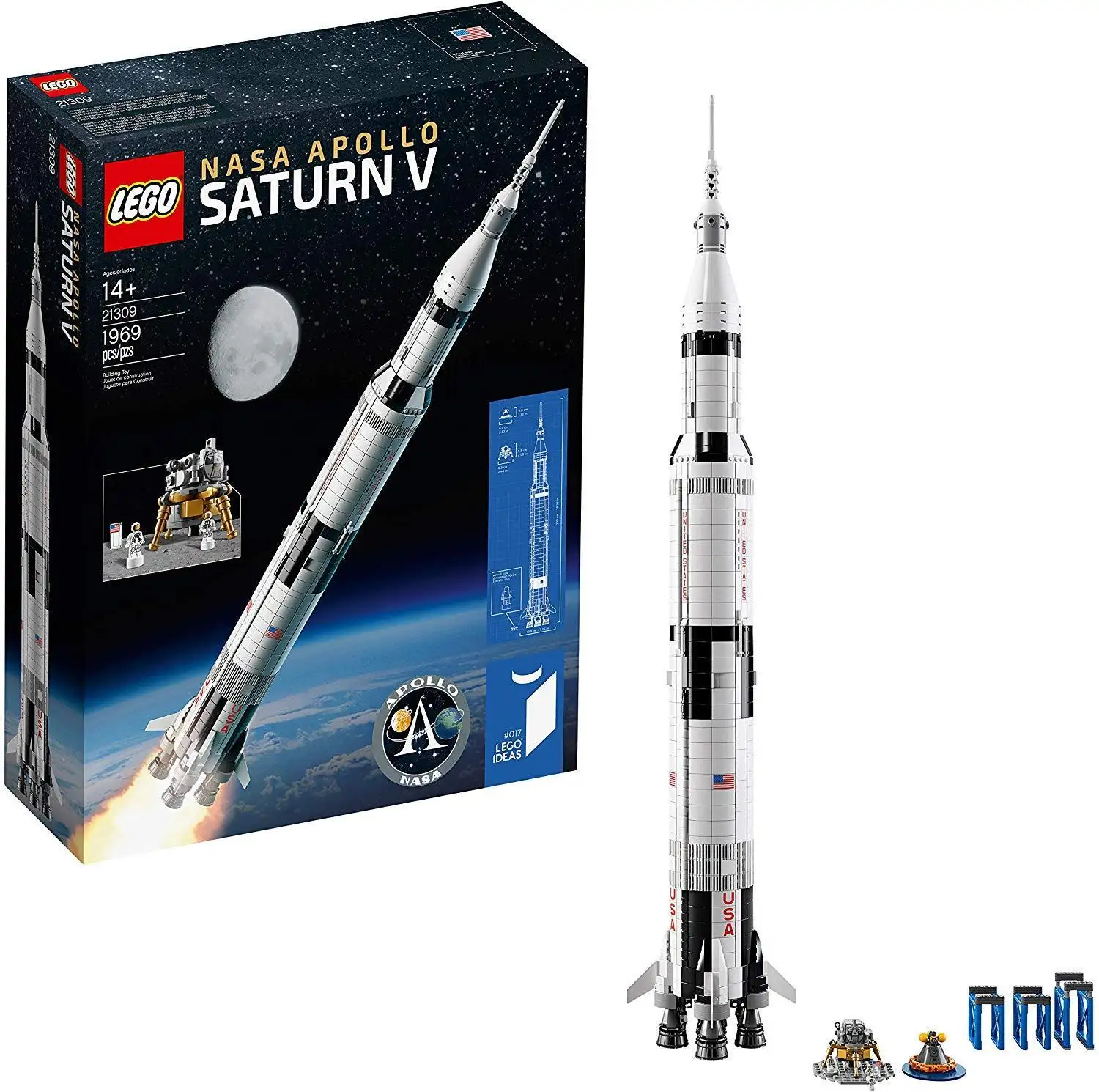 1969-Piece LEGO Ideas NASA Apollo Saturn V