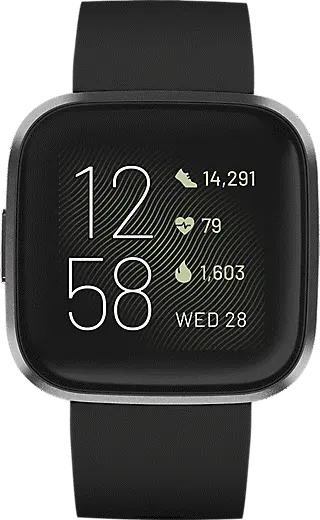 Fitbit Versa 2 Smart Fitness Watch (Black/Carbon)