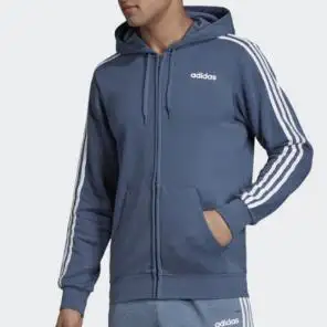 Adidas男款Essentials连帽外套 雾霾蓝