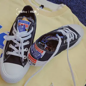 Converse All Star Logo Play串标撞色大童款帆布鞋