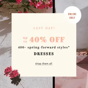 Anthropologie春季新品低至6折闪促