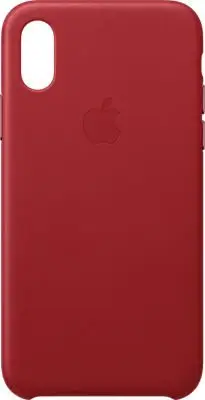 Apple iPhone XS Case: Silicone (Various Colors) $20, Leather (Red)