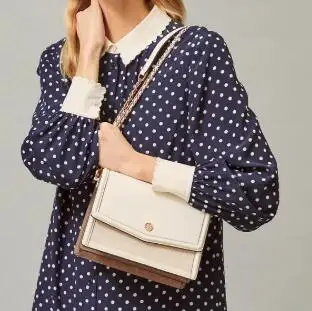 Tory Burch Robinson十字纹牛皮链条风琴包