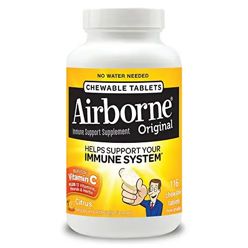 Airborne 维生素C 1000mg咀嚼片，116粒