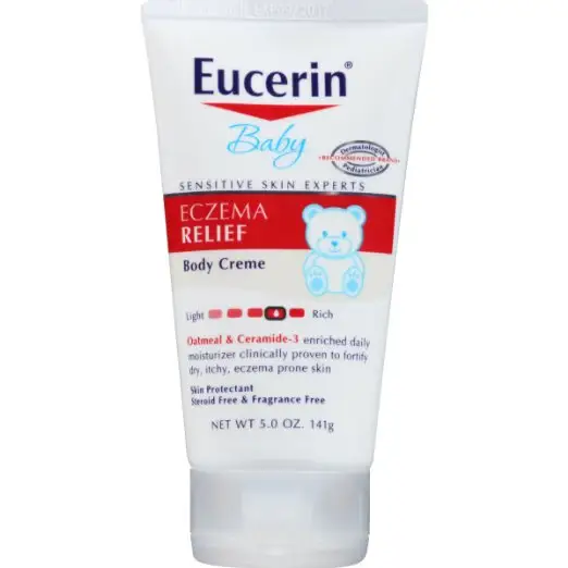 Eucerin Baby Eczema Relief Body Cream - Steroid & Fragrance Free for 3+ Months of Age - 5 oz. Tube