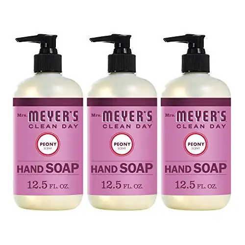 Mrs. Meyer's Clean Day Liquid Hand soap, Peony Scent, 12.5 Ounce Bottle (Pack of 3)