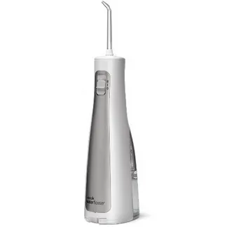 Waterpik Water Flosser Cordless Dental Oral Irrigator for Teeth with Portable Travel Bag and 3 Jet Tips, Cordless Freedom ADA Accepted, WF-03, White