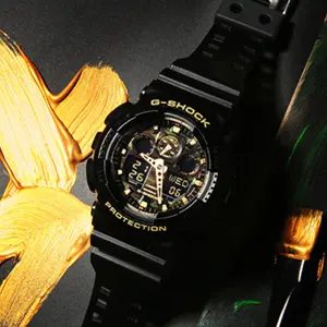 CASIO卡西欧 G-shock GA-100CF-1A9 男士双显运动手表