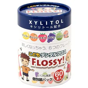 Flossy 儿童专用牙线棒 6种水果味 60根