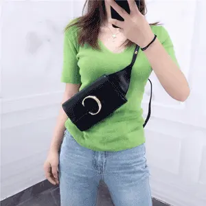 宋茜同款！CHLOÉ C bag复古女士腰包