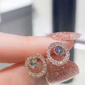 新低！Swarovski施华洛世奇 金色圆环镶钻水晶耳钉5199827