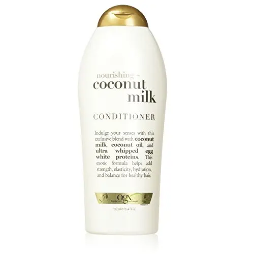 OGX Nourishing Conditioner, Coconut Milk, Salon Size, (1) 25.4 Ounce Bottle, paraben Free, Sulfate Free, Sustainable Ingredients, Hydrating and Strengthening