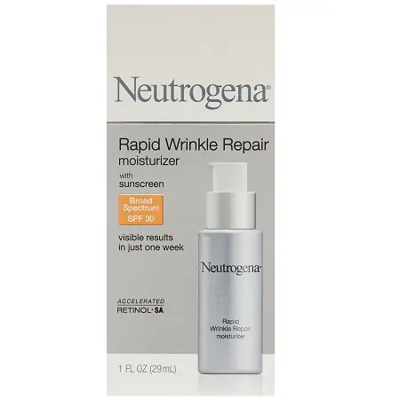 Neutrogena Rapid Wrinkle Repair Anti-Wrinkle Retinol Daily Face Moisturizer, with SPF 30 Sunscreen, 1 fl. Oz.