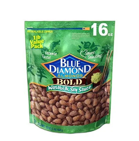 史低价！Blue Diamond Almonds 美国大杏仁，芥末酱油口味，16 oz