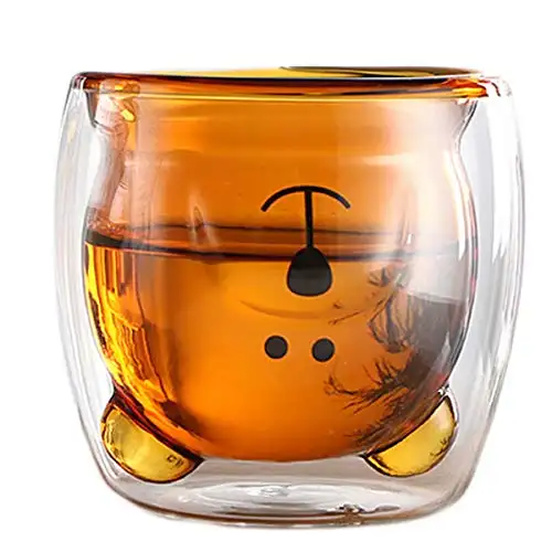 超可爱的小熊玻璃杯