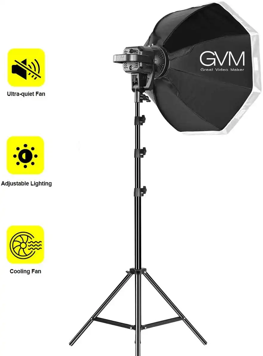 GVM Great Video Maker 80W Continuous Output Lighting Kit with Tripod Stand