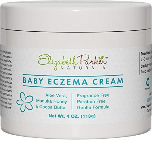 Baby Eczema Cream for Face & Body - Organic and Moisturizing Eczema Lotion with Manuka Honey   - Relieves Cradle Cap, Diaper Rash, Redness, Dry and Itchy Skin (4 oz)