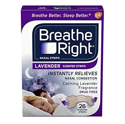 史低价！Breathe Right 鼻舒乐 成人鼻塞通气鼻贴/止鼾贴，薰衣草香味，26贴