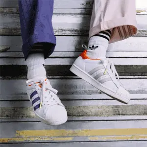 adidas Girls Awesome联名Superstar白橙紫鸳鸯男款贝壳头