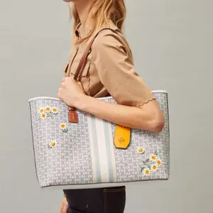 降价！Tory Burch 汤丽柏琦Gemini Link夏季限定小雏菊托特包