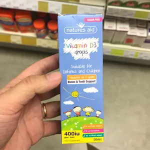 Natures Aid Mini Drops新生儿婴幼儿童VD3滴液补钙 50ml