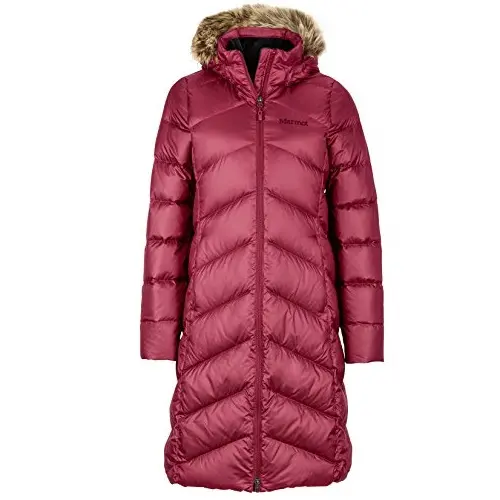 Marmot 土拨鼠 带可拆卸仿毛领 700蓬 长款羽绒服