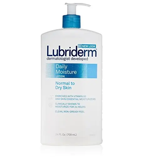 Lubriderm Daily Moisture Hydrating Body and Hand Lotion To Help Moisturize Dry Skin with Pro-Vitamin B5 For Healthy-Looking Skin, Non-Greasy, 24 fl. oz
