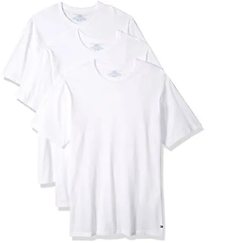 Tommy Hilfiger Men's Undershirts Multipack Cotton Classics Slim Fit Crew T-Shirts