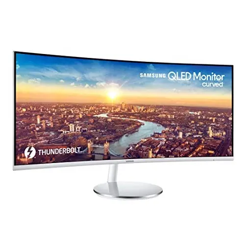 大降！新低价！Samsung三星 34'' CJ791 雷电3 QLED 曲面带鱼屏显示器