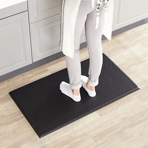 AmazonBasics Premium Anti-Fatigue Standing Comfort Mat for Home and Office, 20 x 36 Inch, Black