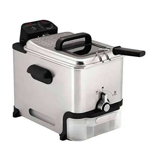 T-fal FR8000 Ultimate EZ Clean 2.6-Pound / 3.5-Liter Stainless Steel Immersion Deep Fryer, Silver