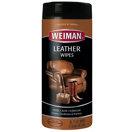 Weiman 皮革清洁滋养护理湿巾， 30片装