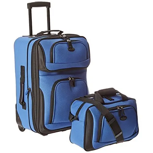 速抢！U.S. Traveler 牛津帆布可扩展登机行李箱  + 旅行包 2件套