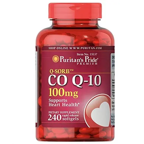 CoQ10 100mg, Supports Heart Health,240 Rapid Release Softgels by Puritan's Pride