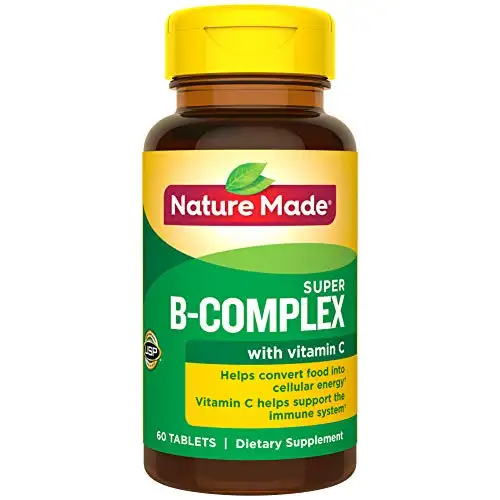 Nature Made Super B-Complex Tablets, 60 Count for Metabolic Health