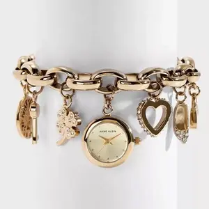 新低！Anne Klein 安妮·克莱恩 10-7604CHRM 施华洛世奇水晶手链手表